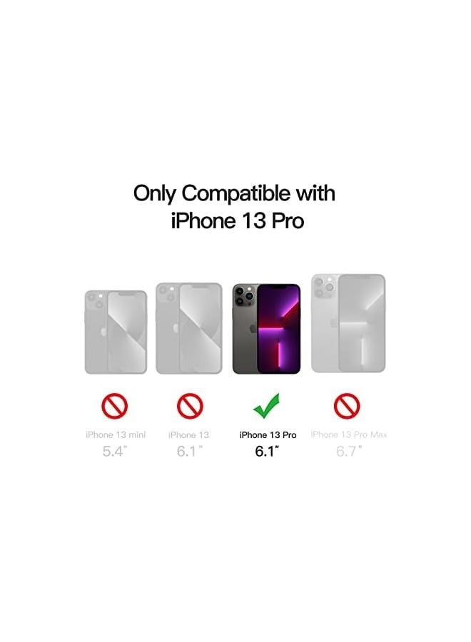 JETech Magnetic Case for iPhone 13 Pro 6.1-Inch, Compatible with MagSafe, Translucent Matte Back Camera Lens Full Protection Slim Shockproof Phone Cover (Black) - Image 2