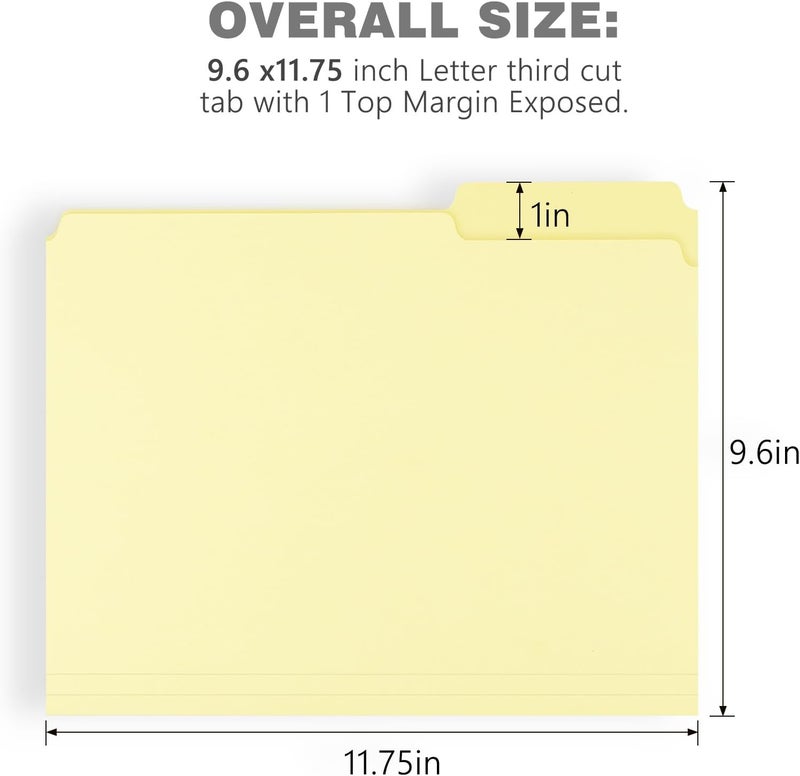 Lineco Archival Letter Size File Folders. Organize Important Documents, Prints, Photos. 9.5" x 11.75" with 1/3-Cut Tab, Acid-Free, Lignin-Free Light Tan 10 Pt. Perma/Dur Folder Stock. Pack of 25 - Image 2