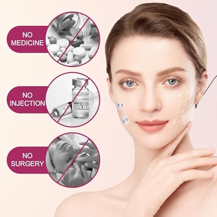 ANTIVP 160PCS Face Lift Tape Invisible Face Tape Neck Lift Tape Lifting Instantly With String, Anti Wrinkle Facial Patches V-Shaped for Facial Wrinkles, for Dounle Chin Forehead Skin Firming & Lifting - Image 4