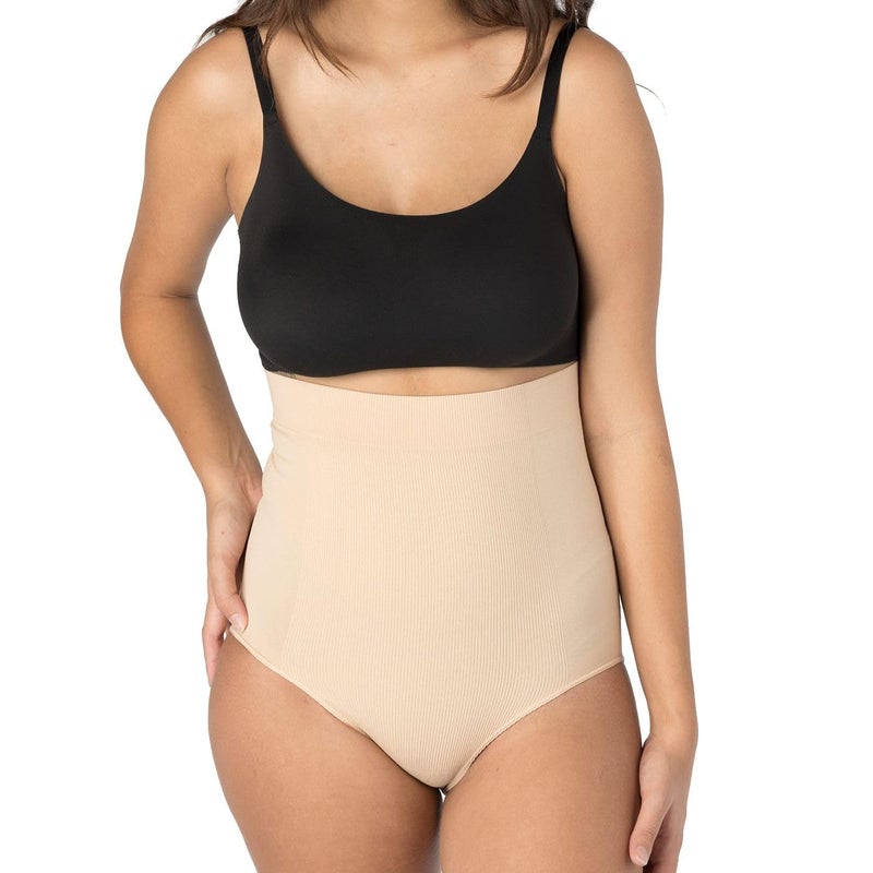 UpSpring Post Baby Panty Postpartum Care | High Waist | Postpartum Underwear to Support, Slim, and Smooth After Baby (Nude - S/M) - Image 1