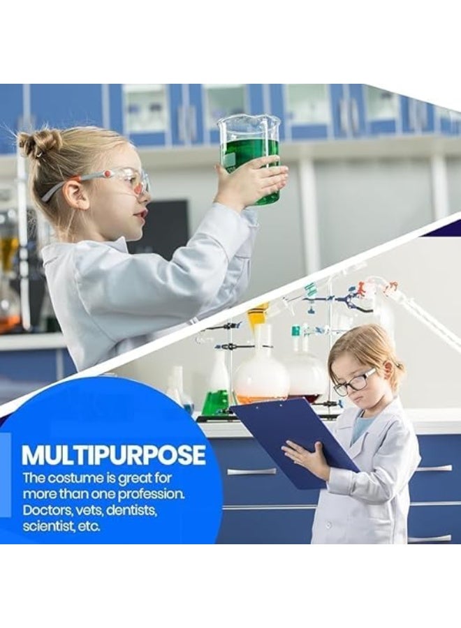 Lightweight Scientist Lab Coat Medium Dress Up Jacket with Front Pockets for Halloween, Career Day & Role Play - Image 4