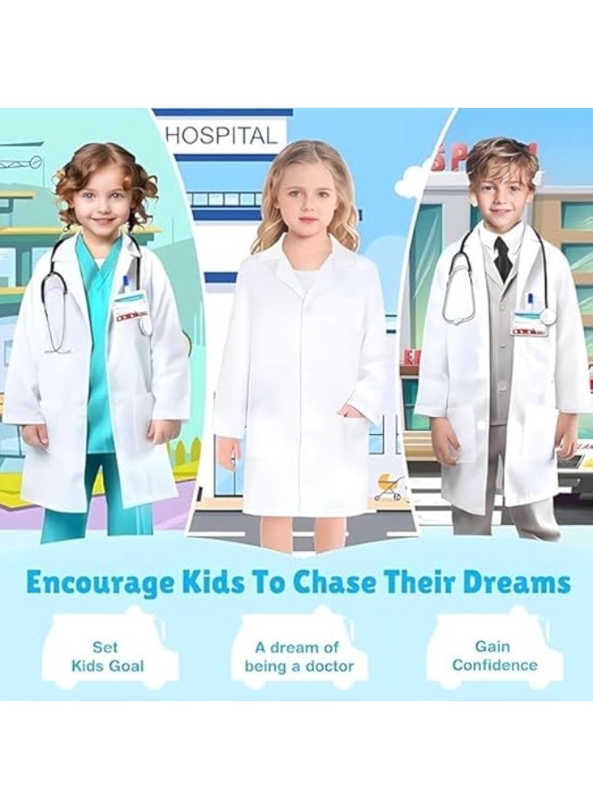 Lightweight Scientist Lab Coat Medium Dress Up Jacket with Front Pockets for Halloween, Career Day & Role Play - Image 3