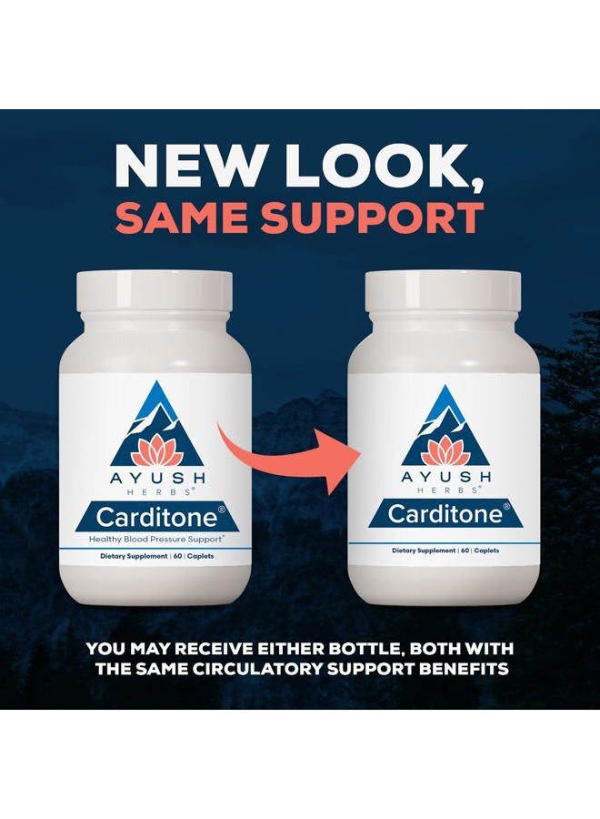 Ayush Herbs Carditone - Natural Heart Health Supplement for Women & Men, BP Formula, Holistic Heart Support with Rauwolfia, Arjuna, Calcium, and Magnesium - 60 Vegetarian Caplets (1 Count) - Image 2