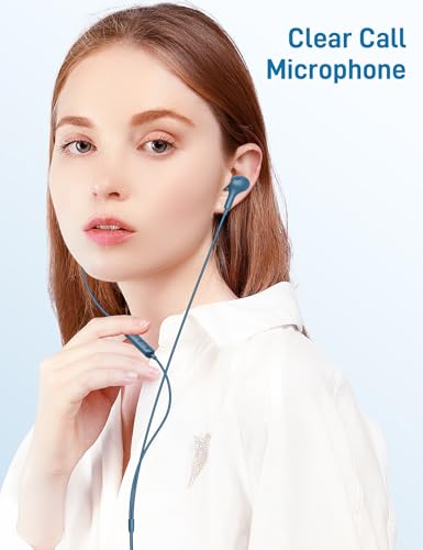 iMangoo for Apple MFi-Certified Headphones for Lightning Wired Earbuds Magnetic Ear Buds with HiFi Bass,3 Ear Tips Mic Corded Earphones for Gym, Commuting for iPhone 14 Plus 13 12 11 Pro Max Lake Blue - Image 5