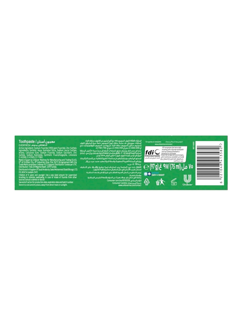Close Up Triple Fresh Gel Toothpaste, for 24 hours fresh breath, Menthol Fresh, with antibacterial mouthwash & microshine crystals, 75ml x 4 Pack of 4 - Image 3
