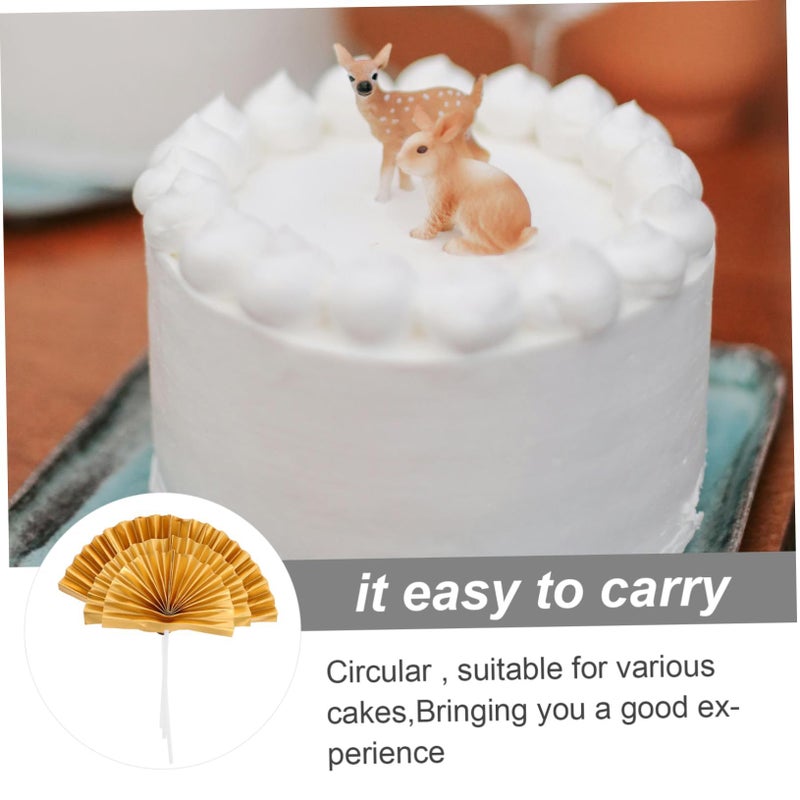15pcs Gold Glitter Cake Toppers for Graduation Wedding Birthday Party Decorations - Image 4