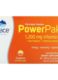 Trace Minerals Electrolyte Stamina PowerPak Tangerine 30 Packets 0.18 oz (5 g) Each 
