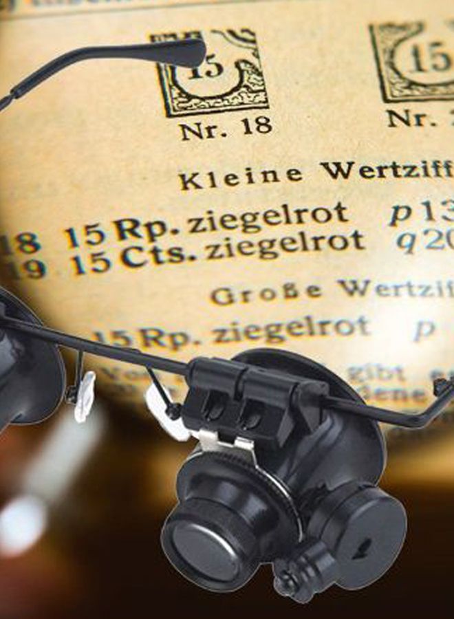 أداة مكبرة لإصلاح الساعات مزودة بإضاءة LED