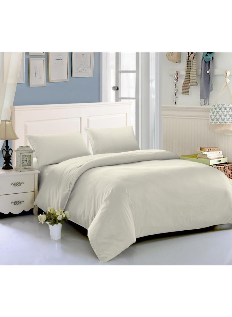 أيه دابليو دي طقم مفروشات سرير فندقي مع لحاف وشرشف مطاطي و4 أكياس مخدة | خامة قطن صناعي مايكروفايبر ناعمة، تصميم عصري، سهل العناية، مقاس سوبر كينغ