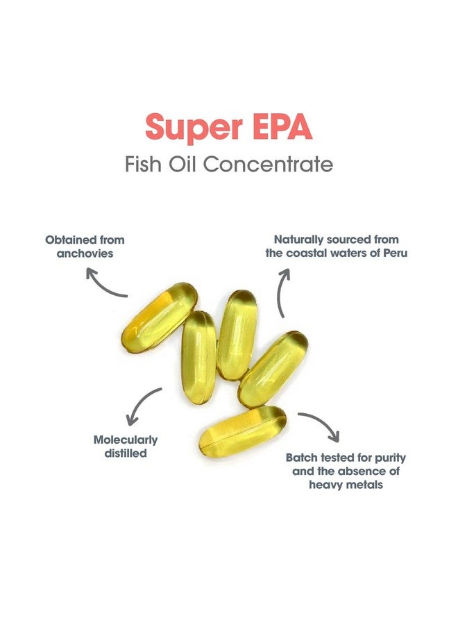 اليرجي ريسيرتش جروب مجموعة أبحاث الحساسية Super EPA - مكمل أوميجا 3، مركّز زيت السمك، EPA، DHA، أحماض أوميجا 3 الدهنية، سمك الأنشوجة المستدام المصدر - 60 قطعة - Image 2