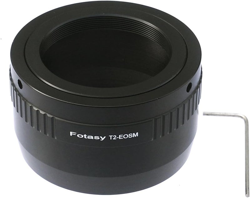 محول عدسة T قابل للتعديل إلى كانون EF-M، T2 EFM، محول T2 EOS M، يناسب عدسة تلسكوب T/ T2، متوافق مع كاميرات كانون EF-M بدون مرآة M M2 M3 M5 M6 مارك II M10 M50 M100 M200