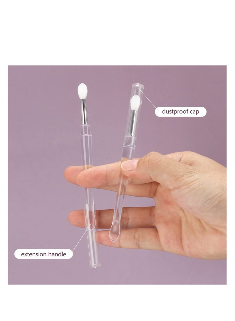 Y&D Lip Applicators, 15 Pcs Silicone Applicator, Scrub Brush, with Cap Double-ended Reusable Makeup Brushes, Beauty Tools for Eyeshadow, Gloss, Mask Cream (white)  - Image 5