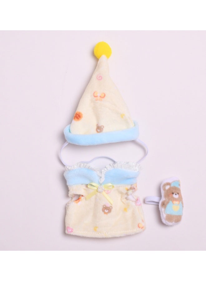 Labubu Doll Clothes, Labubu Clothes, pajama party theme, for 15-17cm Doll, High Quality Labubu Clothes with hat and milk bottle , Cute Clothes for Labubu Dolls  - Image 1