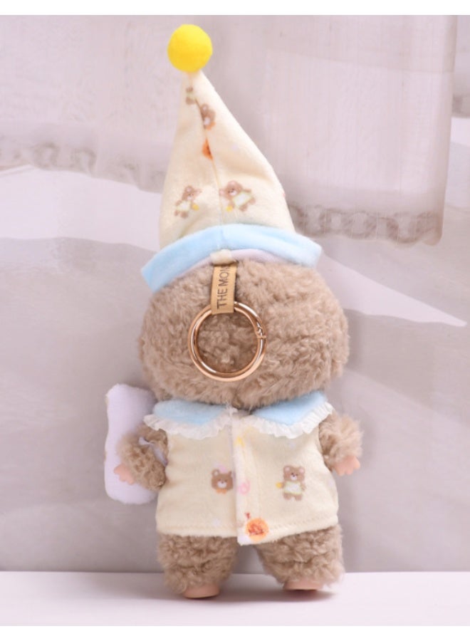 Labubu Doll Clothes, Labubu Clothes, pajama party theme, for 15-17cm Doll, High Quality Labubu Clothes with hat and milk bottle , Cute Clothes for Labubu Dolls  - Image 3