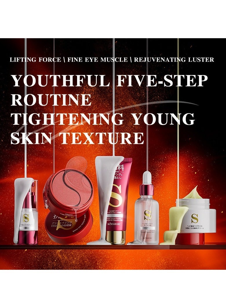 Kormesic Syn-Ake Peptide Facial Care 5-Piece Set – Gentle Cleansing & Hydrating Skincare - Image 1