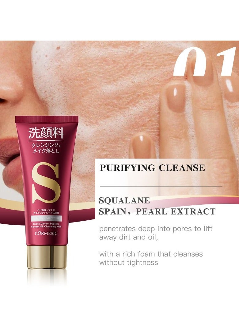 Kormesic Syn-Ake Peptide Facial Care 5-Piece Set – Gentle Cleansing & Hydrating Skincare - Image 3