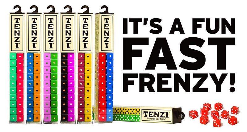 TENZI Dice Party Game - A Fun, Fast Frenzy for The Whole Family - 4 Sets of 10 Colored Dice with Storage Tube - Colors May Vary - Image 5