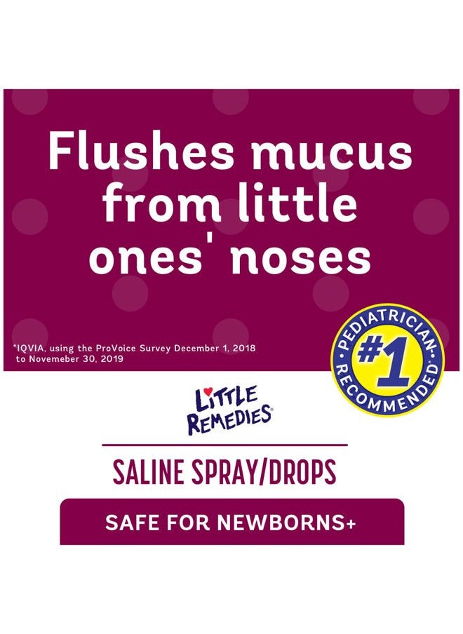 Little Remedies , Saline Nasal Spray and Saline Drops for Baby and Newborn, 0.5 Fl Oz, 3 Pack  - Image 2