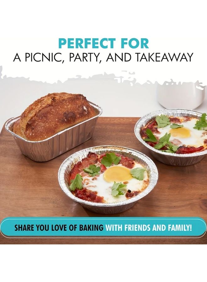 50 Pcs 5 Inch Heavy Duty Disposable Aluminum Pie Pans Mini Tins For Baking And Freezing - Image 4