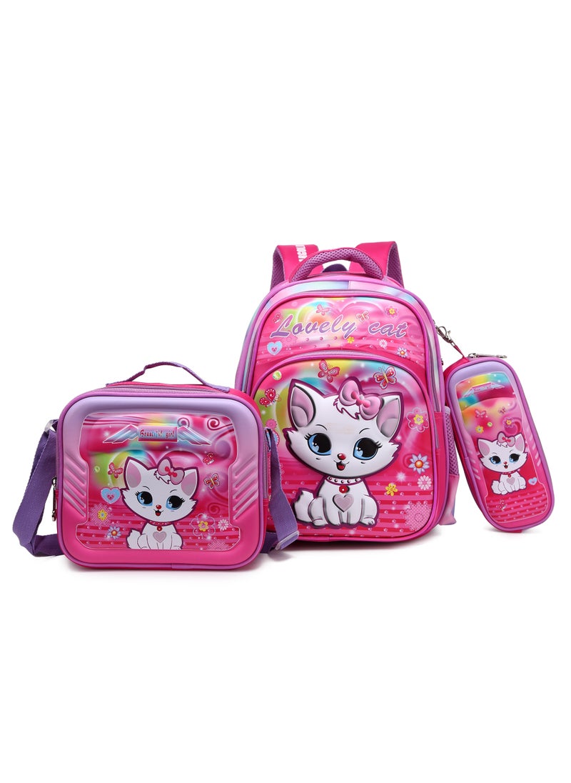 Stargold Baby Backpack 3Pcs Combo For Baby Girl With Adjustable Strap For School 14 Inch  - Image 1