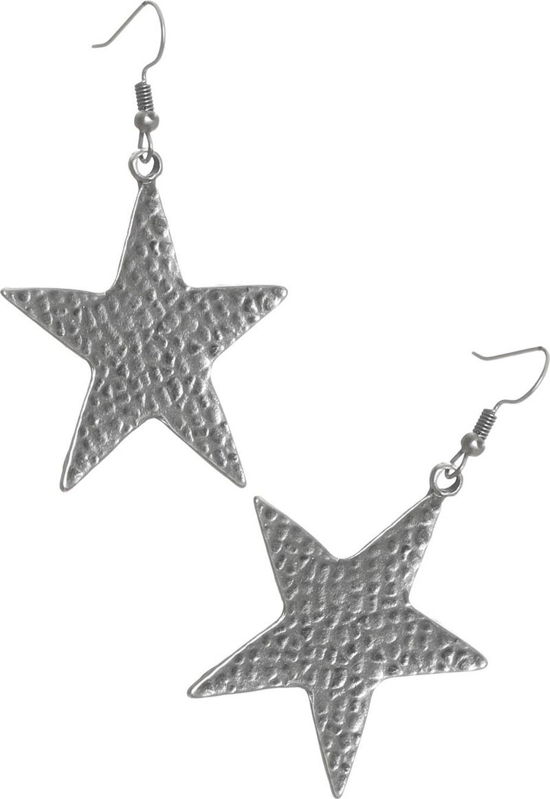 Labalaba Women's Antique Silver Plated Dangle Model Star Earrings  - Image 5