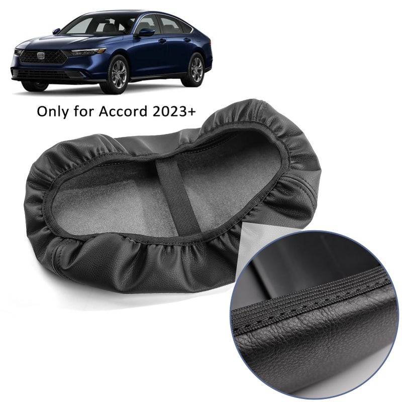 CKE for Honda Accord 2023 2024 Leather Auto Car Interior Center Console Armrest Cover Armrest Storage Box Lids Protector for Honda Accord Accessories -Black (Black line) - Image 2