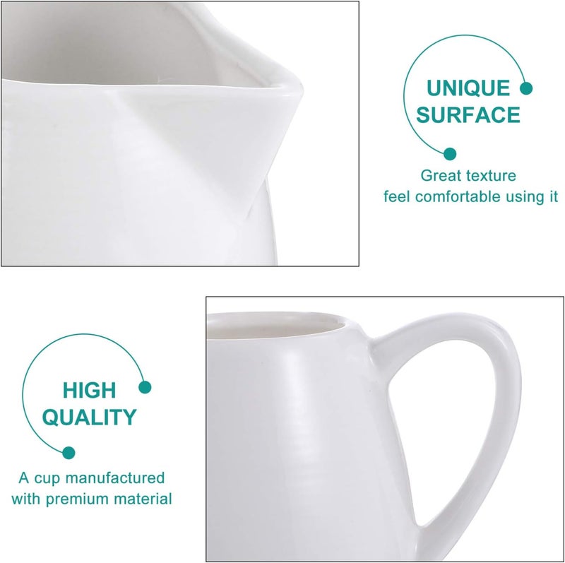 cheekyglo Milk Frothing Pitcher Ceramic Frothing Pitcher Cup Creamer Syrup Pitcher Espresso Latte Art Cup Coffee Maker Cup Tool for Home 120ml - Image 4