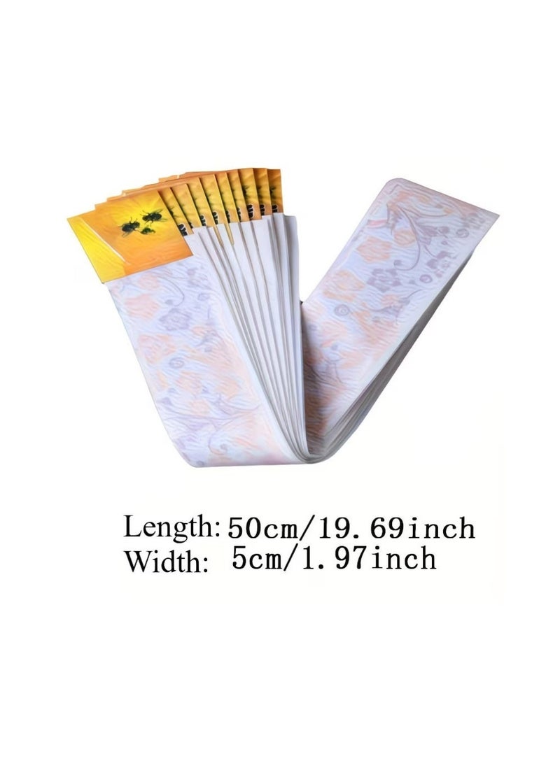 10pcs مزدوج الجانب قوي الطيران فخ مجموعة - داخلية وخارجية الاستخدام, تصميم الشريط, عالية الكفاءة البعوض والطائرة القابض, لا حاجة إلى الكهرباء, من السهل تعليق لمكافحة الآفات المنزلية, الطيران فخاخ للاستخدام المنزلي الداخلي, تصميم المكونات الطبيعية, طويلة الأمد - Image 4