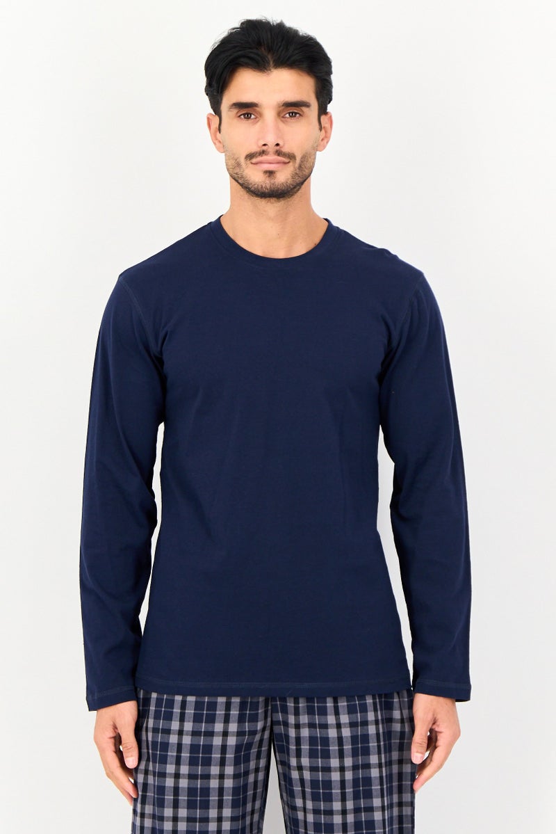 English Laundry Men 2 Pieces Checkered T-Shirt And Bottom Pyjama Set, Multicolor - Image 2