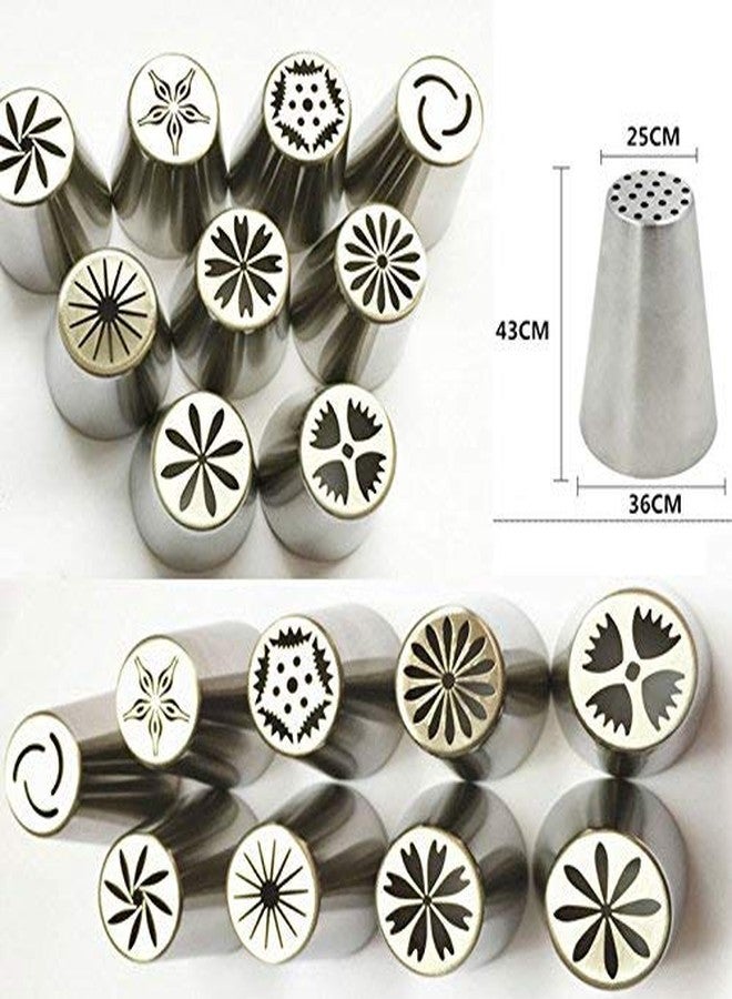 BAKING SET مجموعة أدوات تزيين الكيك || توليب روسي || فوهات تزيين الكيك || أدوات منزلية || 9 قطع || ستانلس ستيل - Image 3