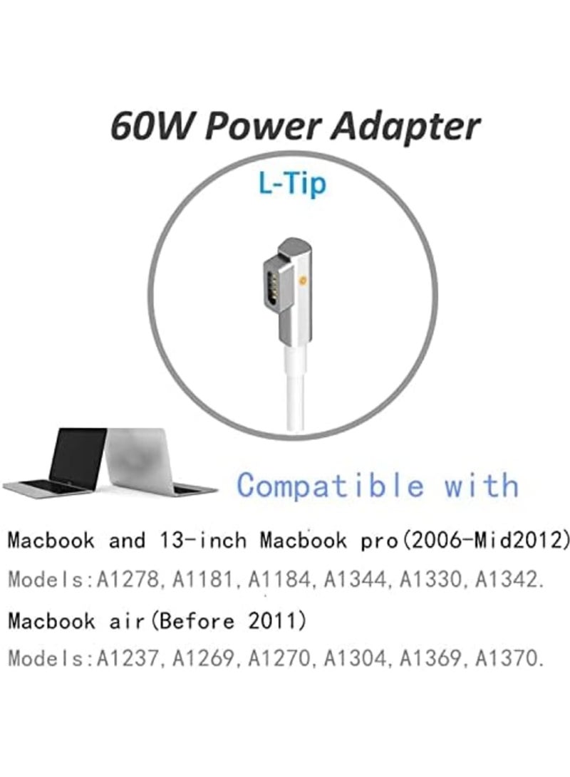 Luckam Mac Book Pro Charger, Replacement for Mac Book Pro 13 Inch Display AC 60W Magnetic Shape Connector Power Adapter - Image 3