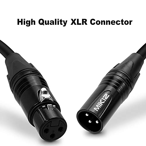 MIKIZ XLR Cables 100 ft 2 Pack - Premium Balanced Microphone Cable with 3 Pin XLR Male to Female Balanced - Image 4