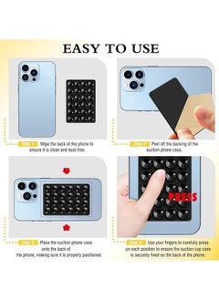 Sthxyfaith 12Pcs Double Sided Silicone Cup Phone Case Mount, Strong Grip Holder Silicone Suction Phone Case, Hands-Free Mobile Accessory Holders for Videos, Selfies - Ideal for Mirror or Smooth Surface  - Image 3