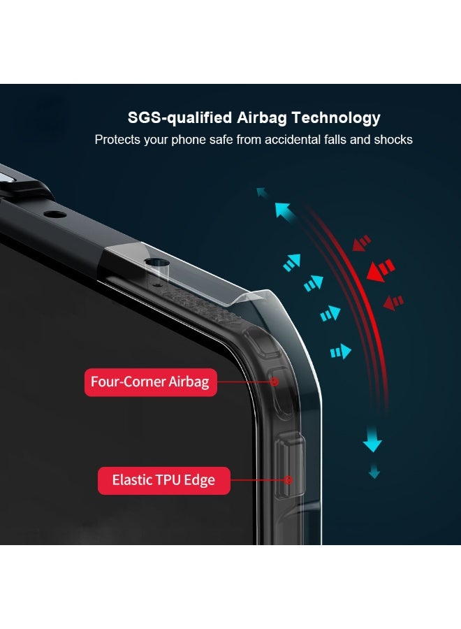 general Case Compatible with Samsung Galaxy Z Fold 6 SE, Airbag Anti-Fall Foldable Phone Case with Front Screen Protection, Skin-Friendly Protective Cover - Image 3