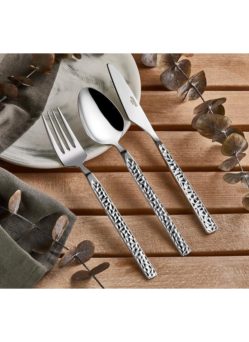 AMBOSS Crystal 18 Piece Stainless Steel Fork Spoon Knife Set Boxed 