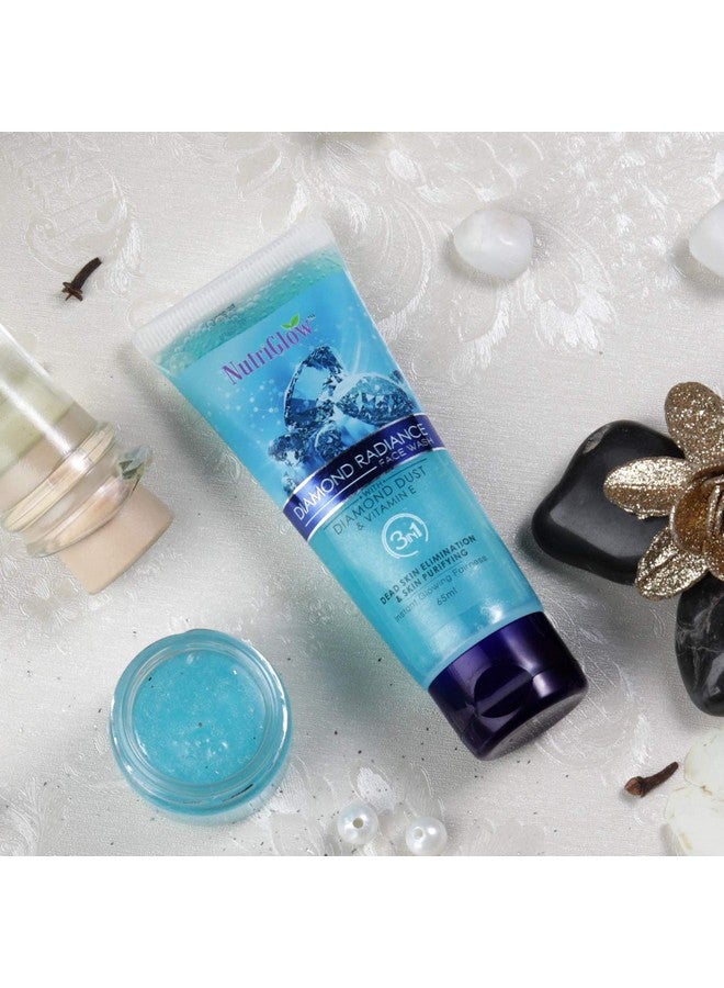 NutriGlow Diamond Radiance Face Wash, Neem & Tulsi Face Wash & Wild Turmeric Face Wash For Reduce Pigmentation, Fight With Pollution & Dust, 65ml Each, Pack of 3 - Image 3