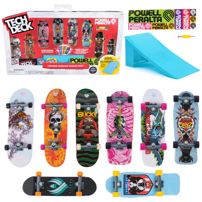 Tech Deck باقة بونص من TECH Deck Powell Peralta Legends SK8Shop مع منحدر - ألعاب قابلة للتجميع والتخصيص للأطفال من عمر 6 سنوات وما فوق - Image 3