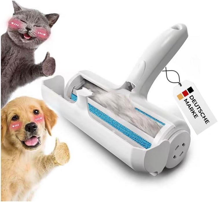 Lint Roller, Pet Hair Remover, Lint Roller for Dog Hair and Cat Hair, Reusable, Lint Brush for Pet Hair, for Sofa, Bed, Carpet, Scratching Post, White