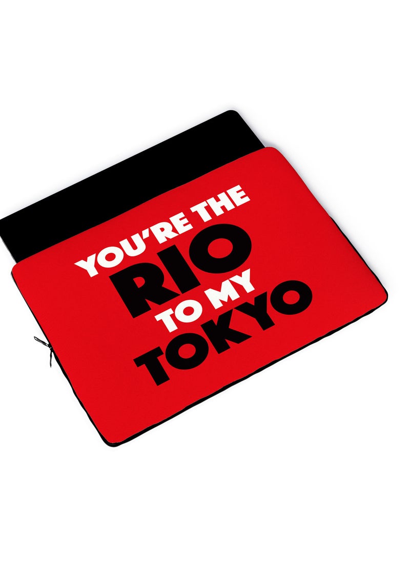 LOUD UNIVERSE Rio To My Tokyo Quality Laptop Sleeve 13 inch Multicolour Tablet Sleeve - Image 4