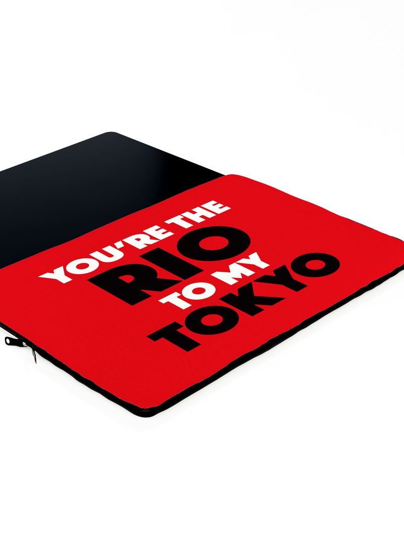LOUD UNIVERSE Rio To My Tokyo Quality Laptop Sleeve 13 inch Multicolour Tablet Sleeve - Image 3