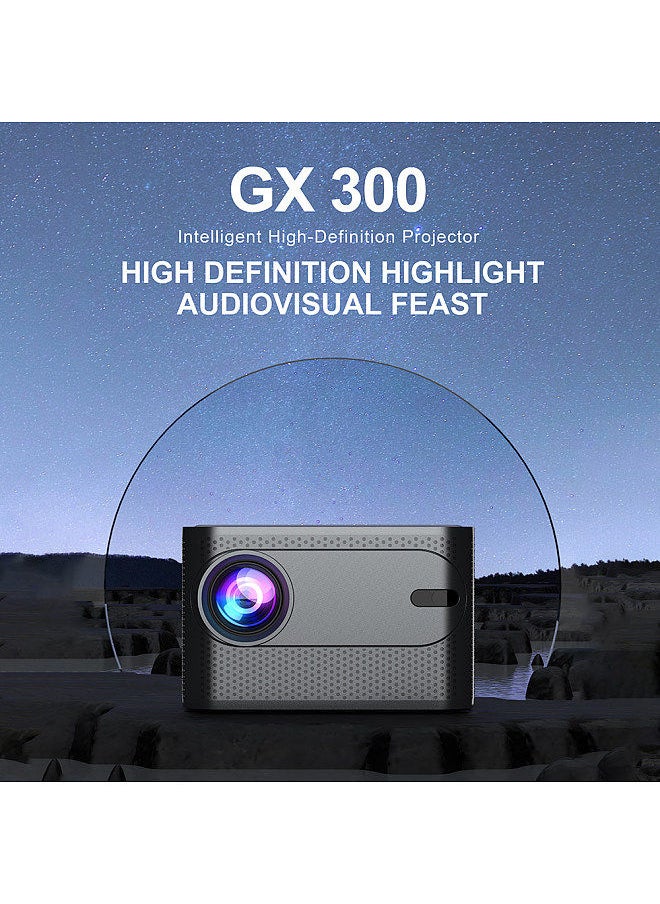 Generic - 4500 Lumens Smart Projector 230-Inch LCD Multimedia Movie Projector 2.4G+5G WiFi Built-in Speaker Low Noise Portable Home Theater Compatible with Smartphone TV Stick Laptop - Image 1