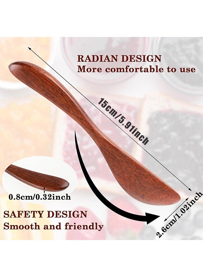4Pcs Wooden Butter Knife,Jam Spreader Knives Jelly Cheese Spreaders Knives Sandwich Spreaders for Kitchen  - Image 2