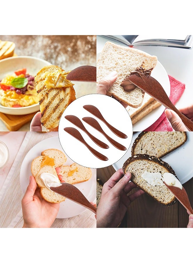 4Pcs Wooden Butter Knife,Jam Spreader Knives Jelly Cheese Spreaders Knives Sandwich Spreaders for Kitchen  - Image 3