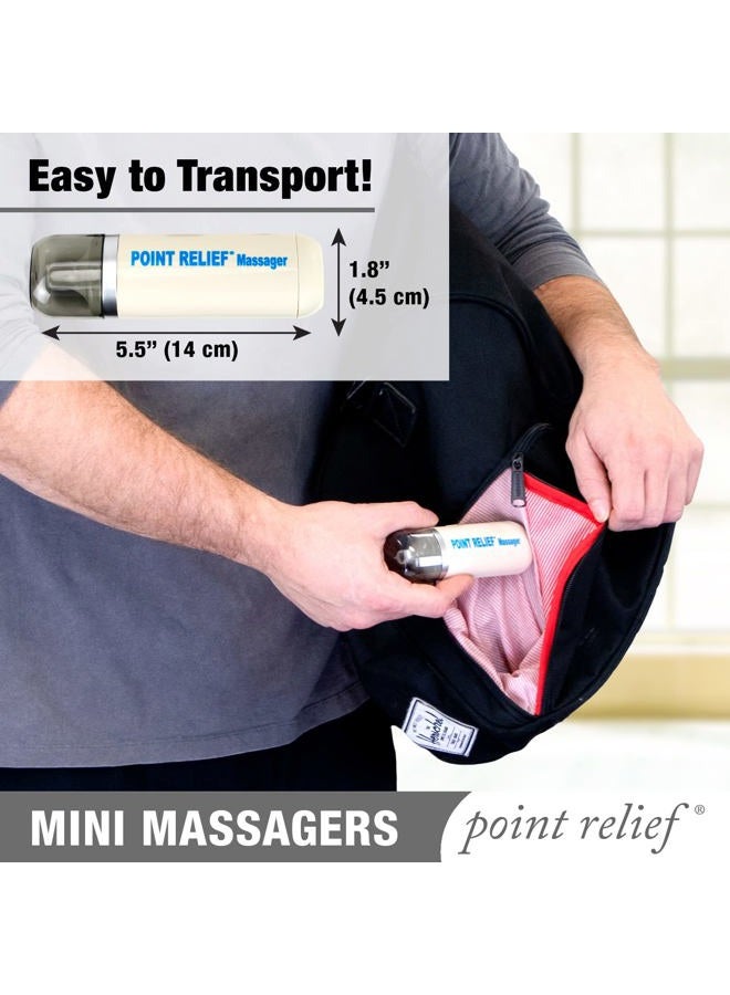 Point Relief Mini-Massager Battery-Powered for Pain Relief, Tension Relief and Massage Therapy, white - 14-1050 - Image 5