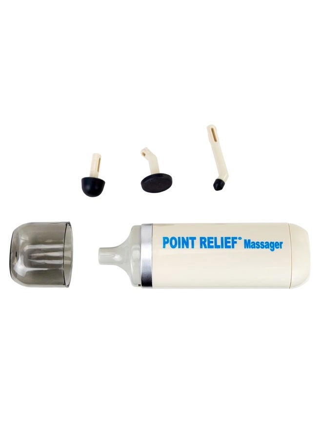 Point Relief Mini-Massager Battery-Powered for Pain Relief, Tension Relief and Massage Therapy, white - 14-1050 - Image 1