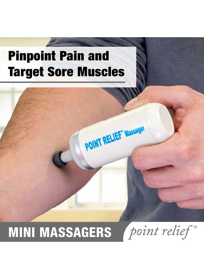 Point Relief Mini-Massager Battery-Powered for Pain Relief, Tension Relief and Massage Therapy, white - 14-1050 - Image 2