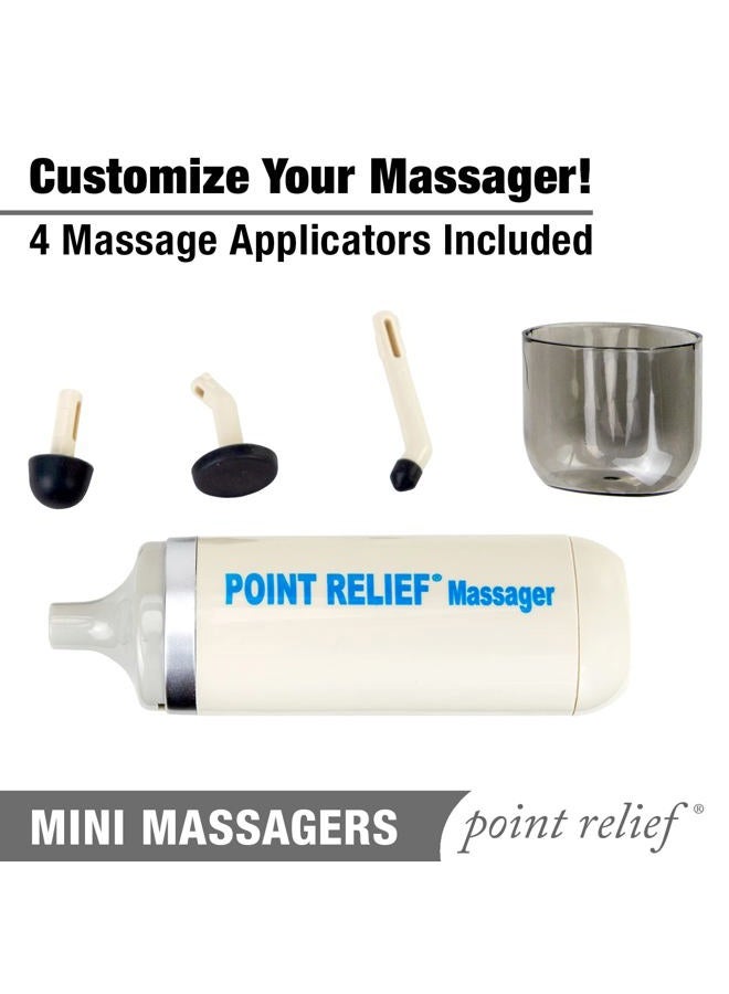 Point Relief Mini-Massager Battery-Powered for Pain Relief, Tension Relief and Massage Therapy, white - 14-1050 - Image 4