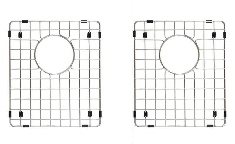 Starstar 50/50 Double Bowl Kitchen Sink Bottom Two Grids, Stainless Steel, 15" x 13" - Image 4