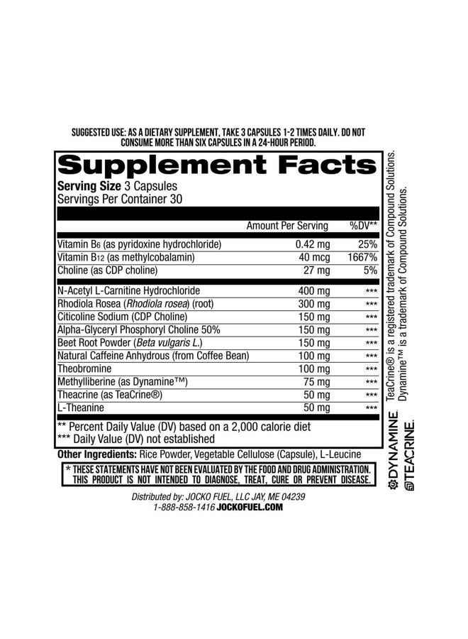 Jocko Fuel Brain Power - Nootropic Dietary Supplements for Memory & Focus - PreWorkout Energy & Focus Supplement (90 Capsules) - Image 4