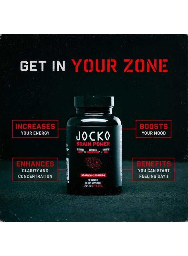 Jocko Fuel Brain Power - Nootropic Dietary Supplements for Memory & Focus - PreWorkout Energy & Focus Supplement (90 Capsules) - Image 3